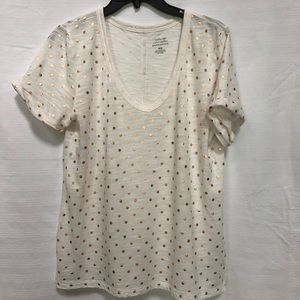 Banana Republic metallic dot v-neck t-shirt